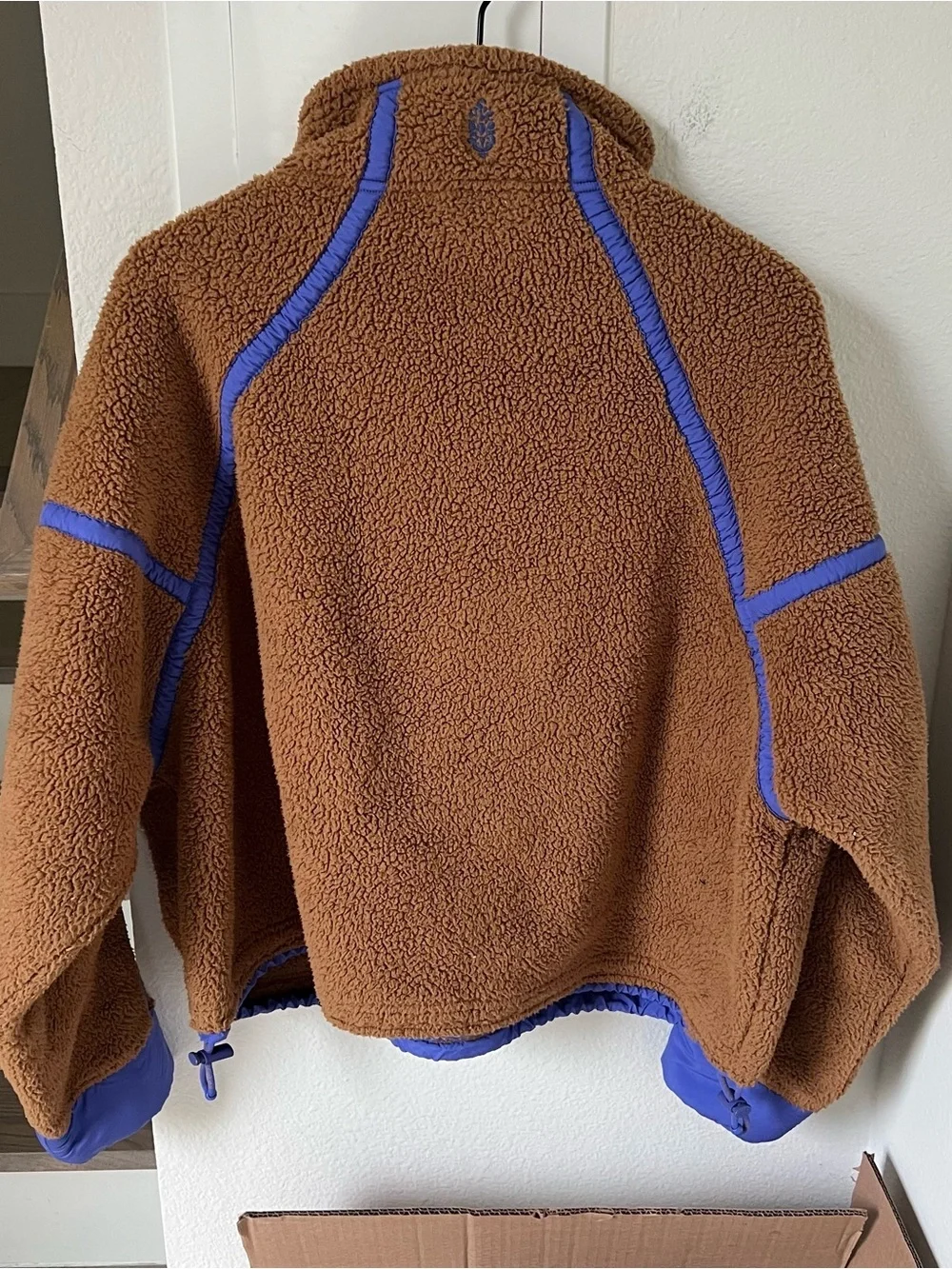 Free People Mountain High Half-Zip Fleece Pullover in Brown Twig Combo